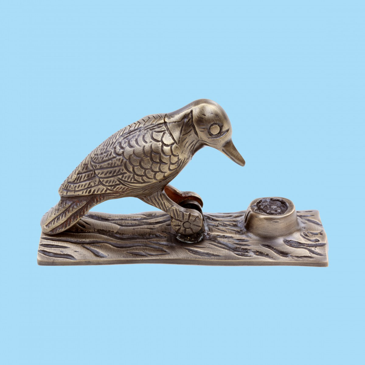 Brass Antique Door Knocker Woodpecker Vintage Antique Door Hardware 6.5 Inch