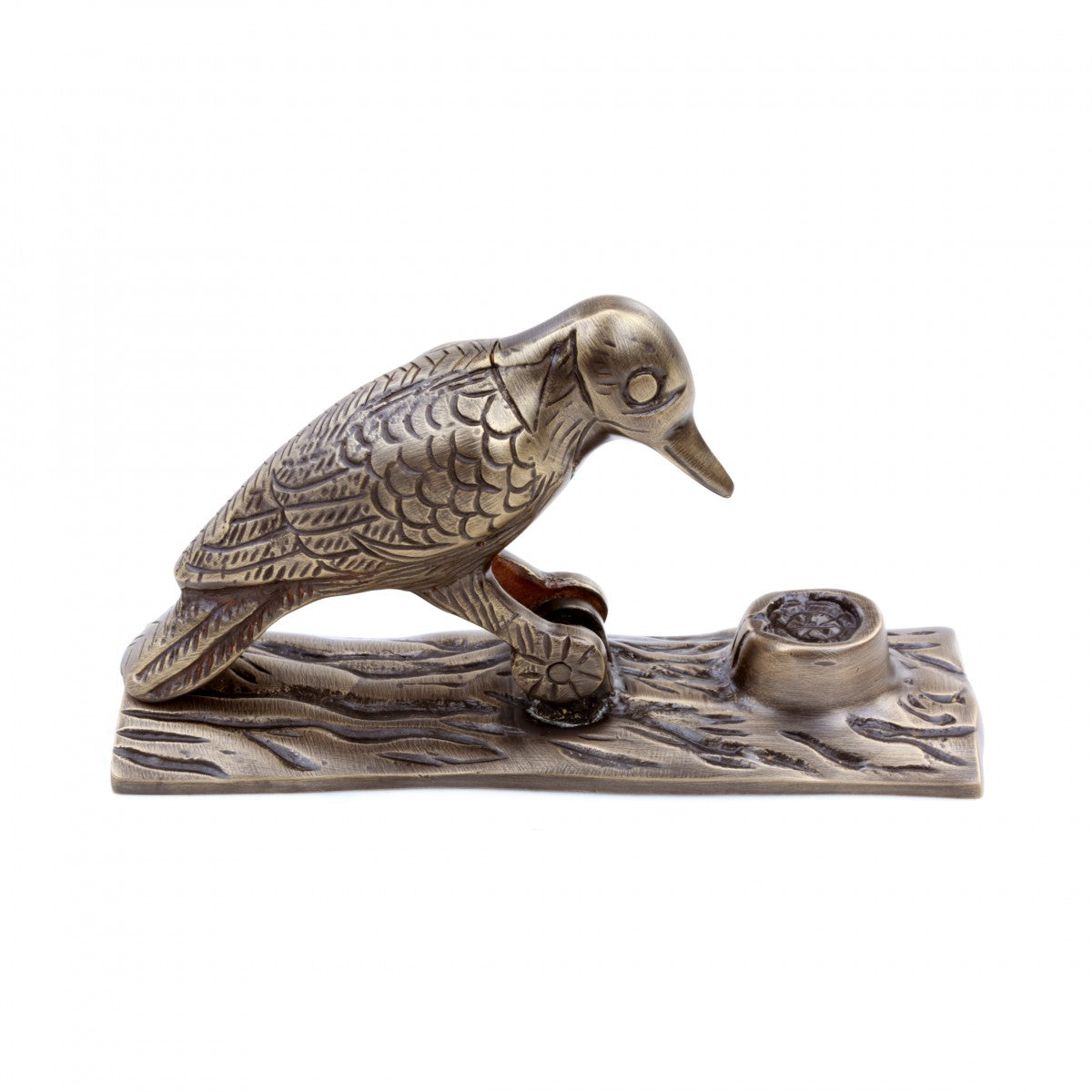 Brass Antique Door Knocker Woodpecker Vintage Antique Door Hardware 6.5 Inch