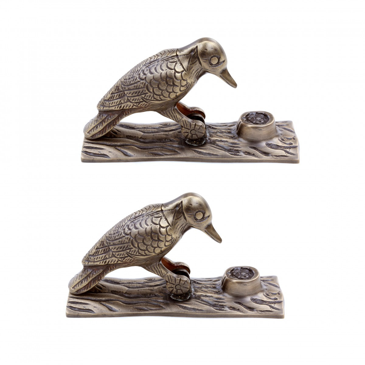 Brass Antique Door Knocker Woodpecker Vintage Antique Door Hardware 6.5 Inch