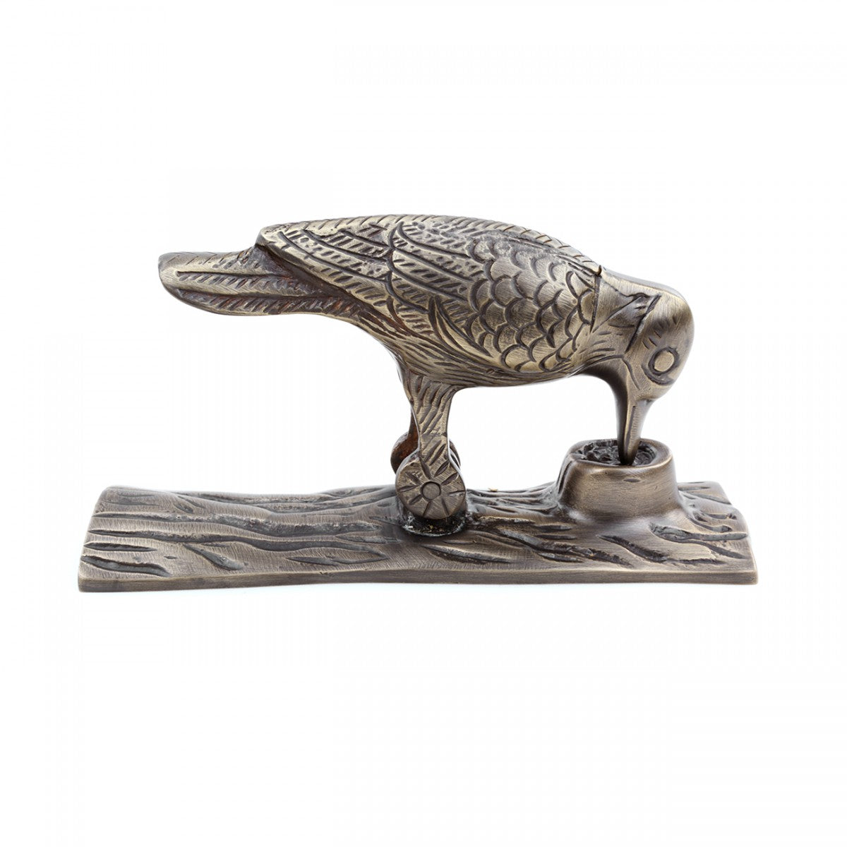 Brass Antique Door Knocker Woodpecker Vintage Antique Door Hardware 6.5 Inch