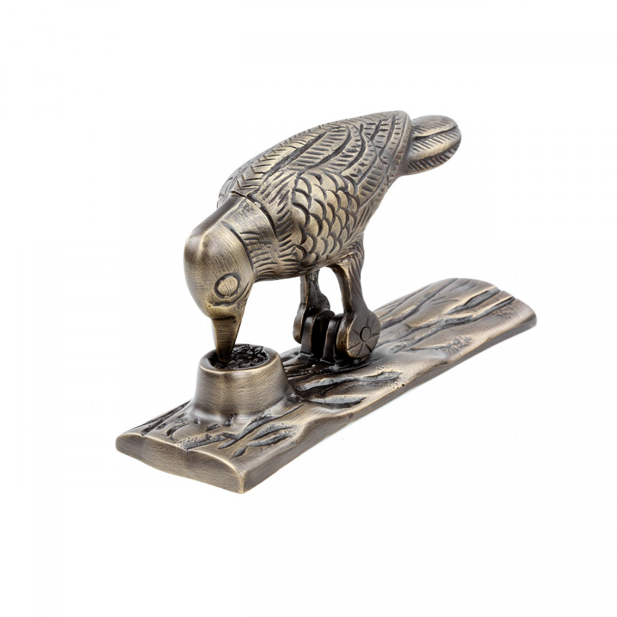 Brass Antique Door Knocker Woodpecker Vintage Antique Door Hardware 6.5 Inch