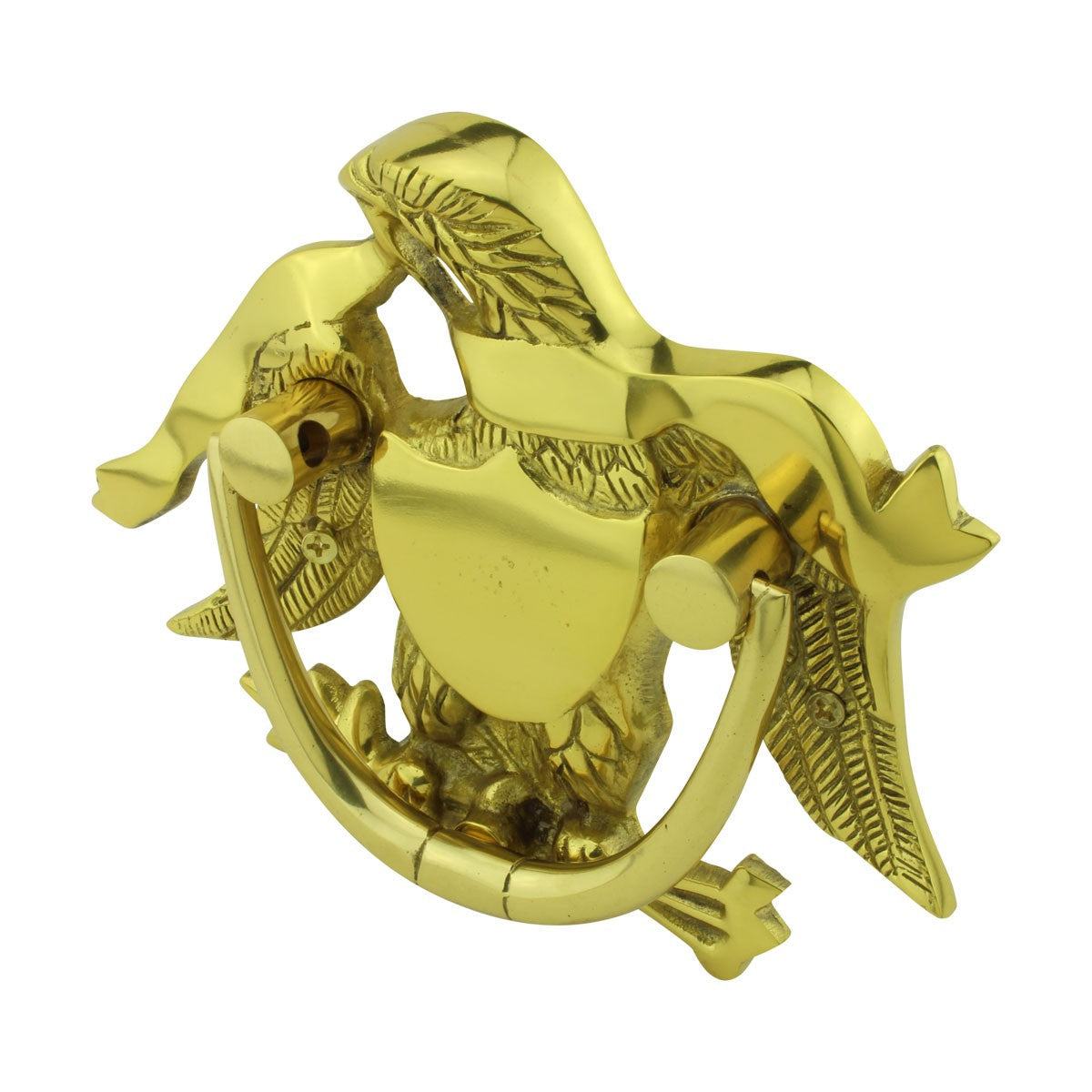 Brass Door Knocker Liberty Eagle Solid Brass Front Door Hardware 5.25 inch H x 7 inch W