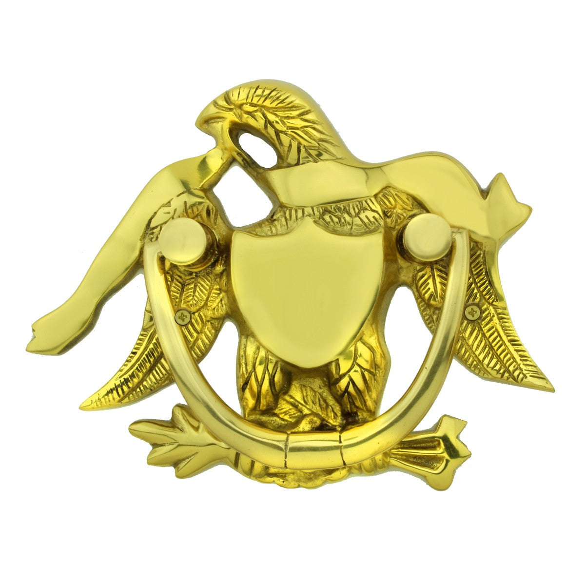 Brass Door Knocker Liberty Eagle Solid Brass Front Door Hardware 5.25 inch H x 7 inch W