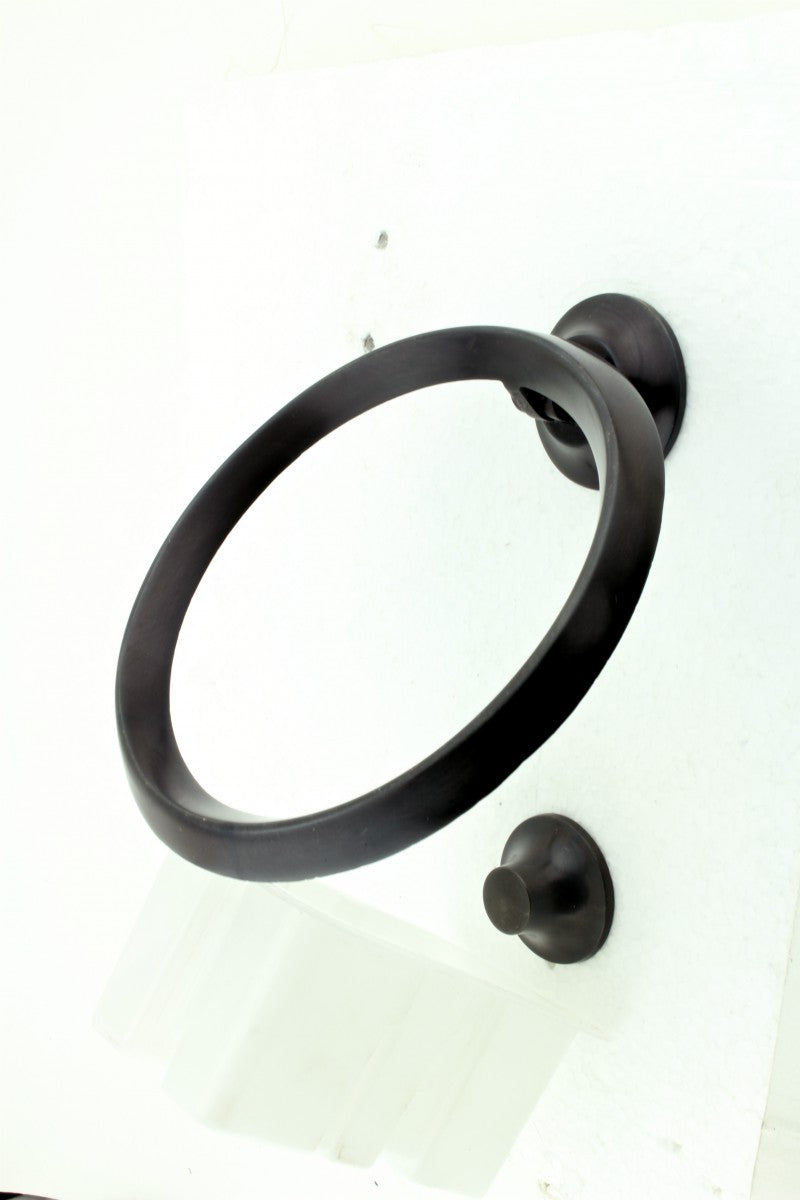 Brass Door Knocker Oil Rubbed Bronze Round Beveled 5 Inch for Front Door