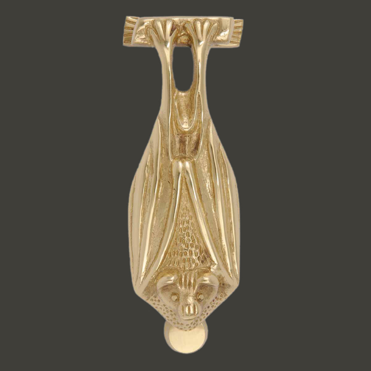 Brass Door Knocker Vampire Bat Gothic Style Lacquer Finish