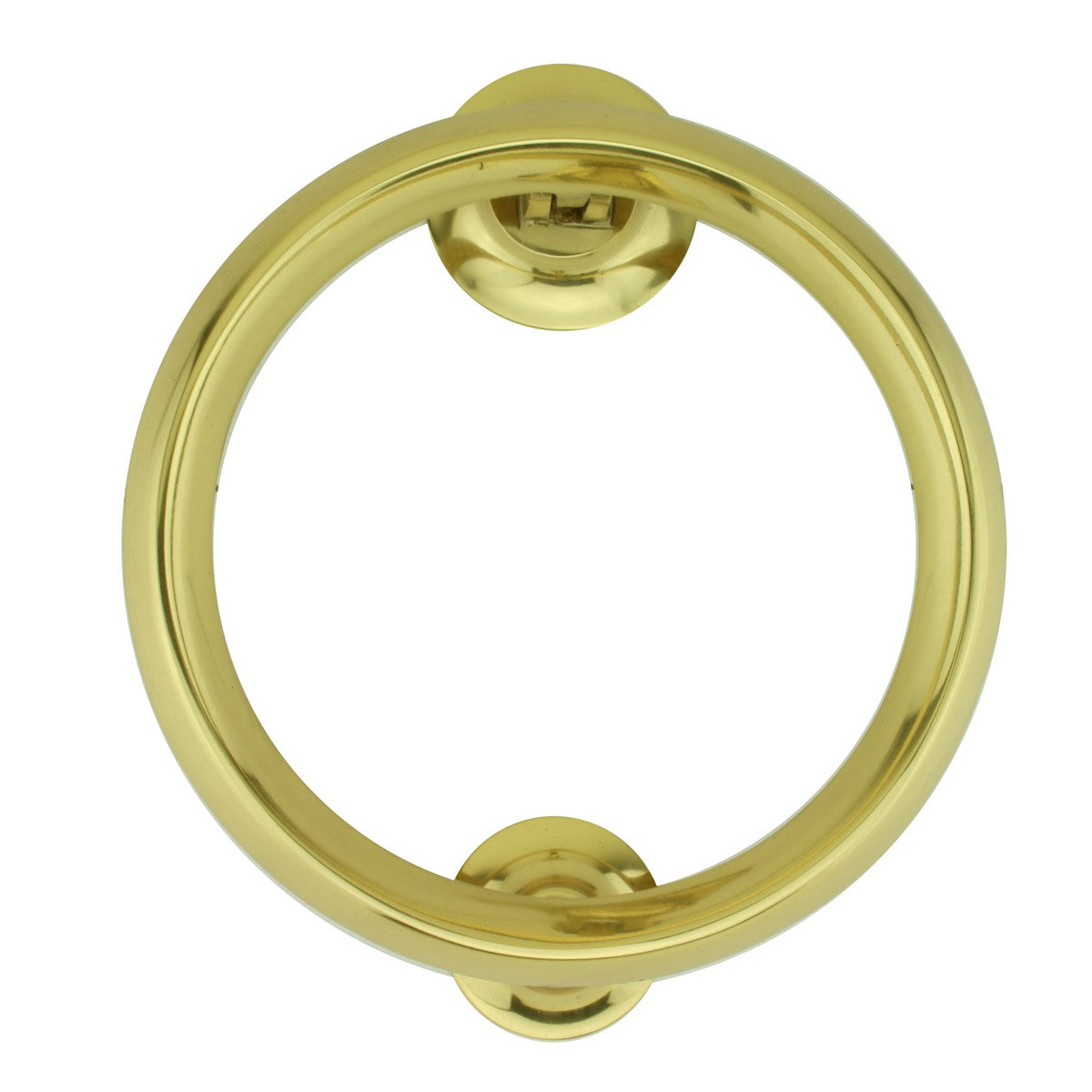 Brass Ring Entry Door Knocker Beveled 5" Inch Circle