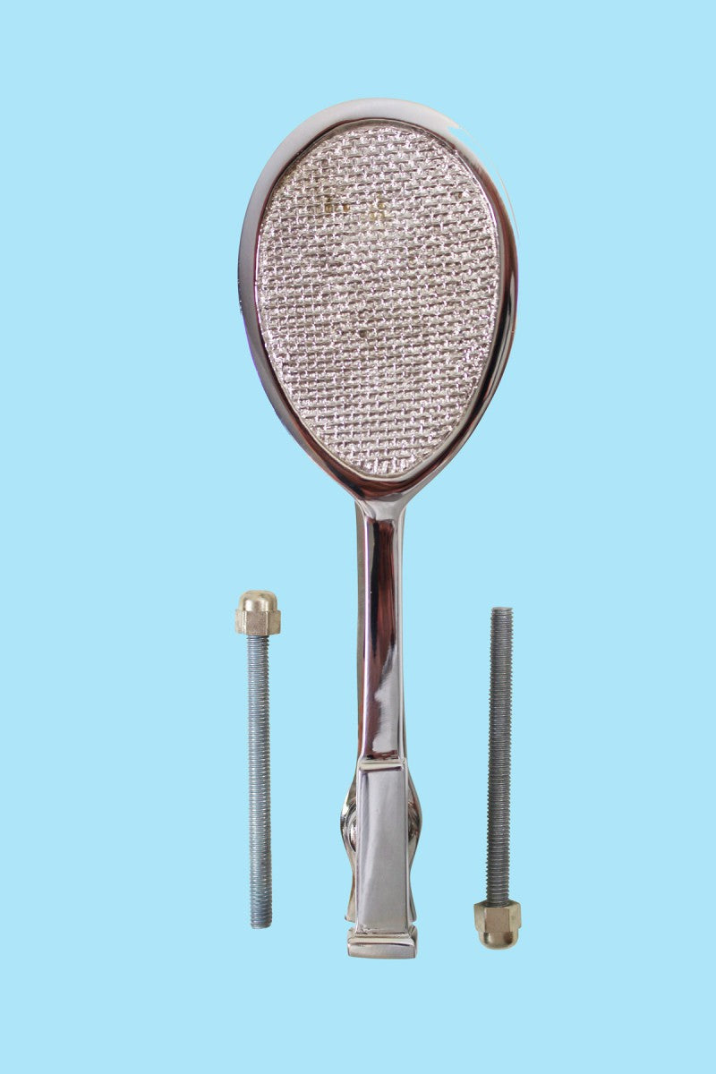 Chrome Brass Door Knocker Tennis Racket Badminton 7.5"H