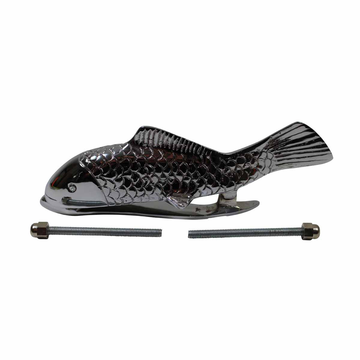 Chrome Brass Vintage Door Knocker Koi Fish 7.5"H