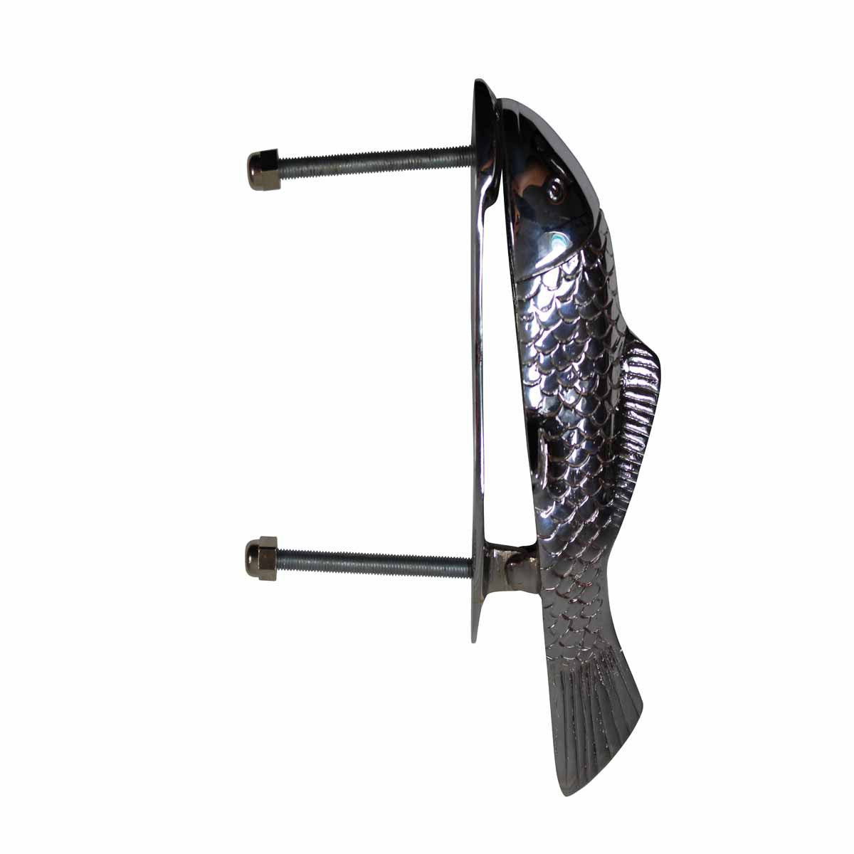 Chrome Brass Vintage Door Knocker Koi Fish 7.5"H