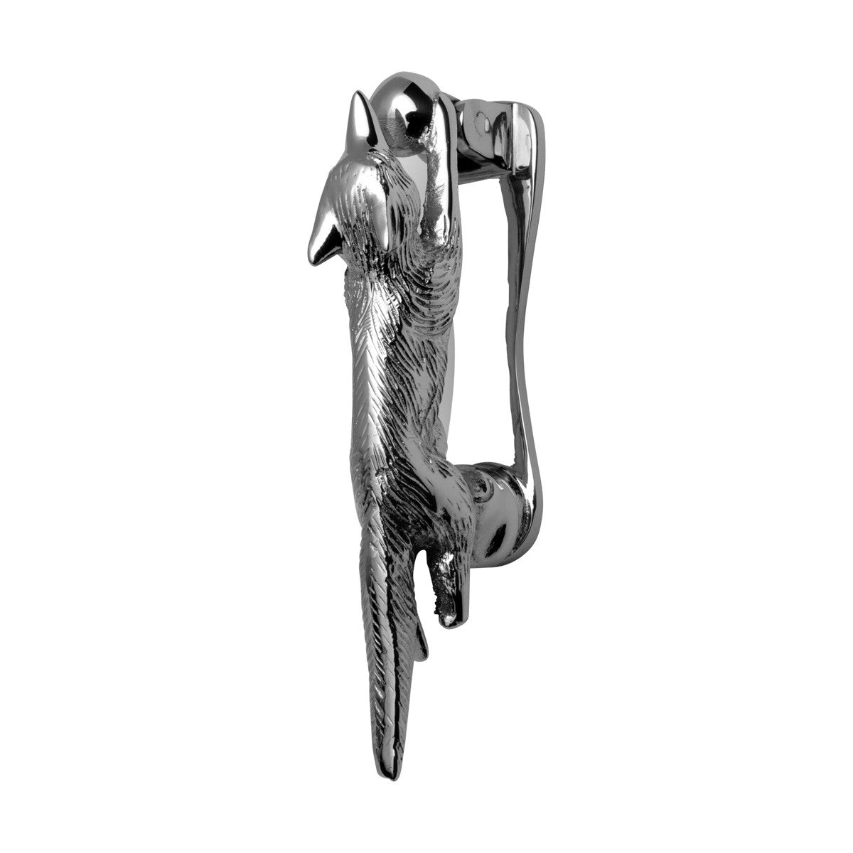Chrome Brass Vintage Door Knocker Wild Running Fox 5.5"H