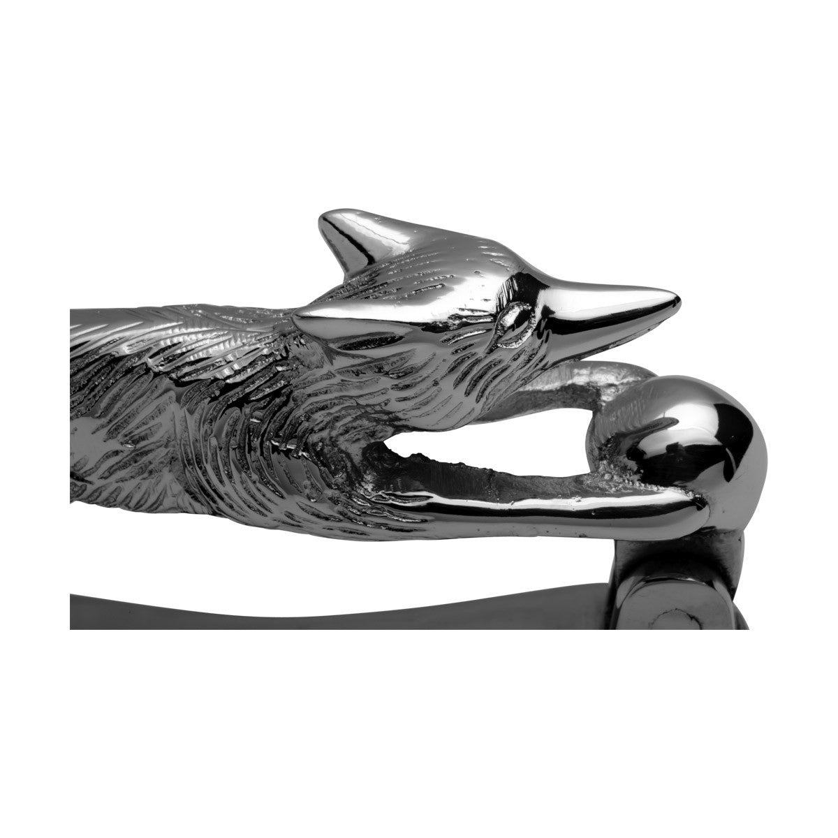 Chrome Brass Vintage Door Knocker Wild Running Fox 5.5"H