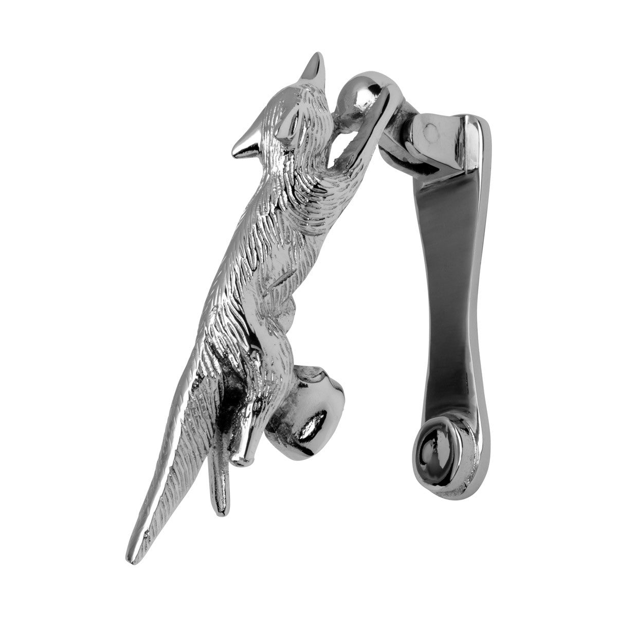 Chrome Brass Vintage Door Knocker Wild Running Fox 5.5"H