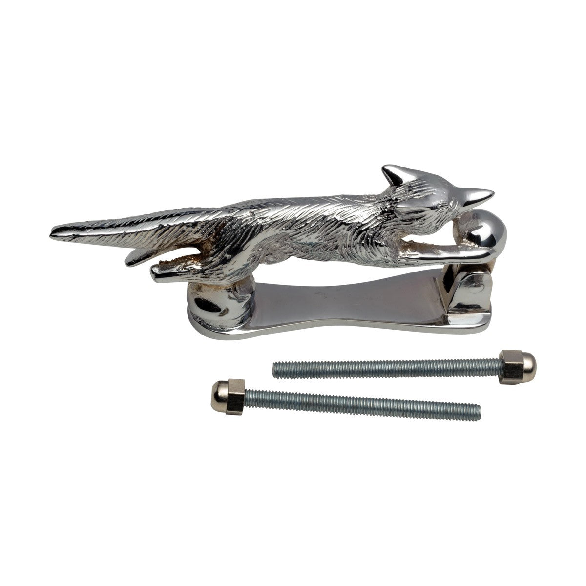 Chrome Brass Vintage Door Knocker Wild Running Fox 5.5"H