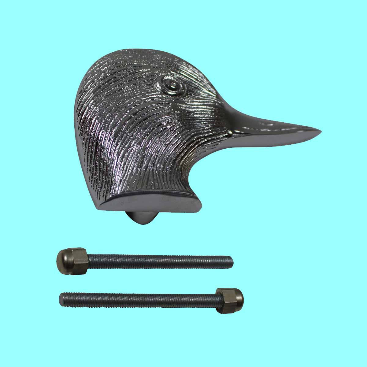 Chrome Solid Brass Door Knocker Duck Head