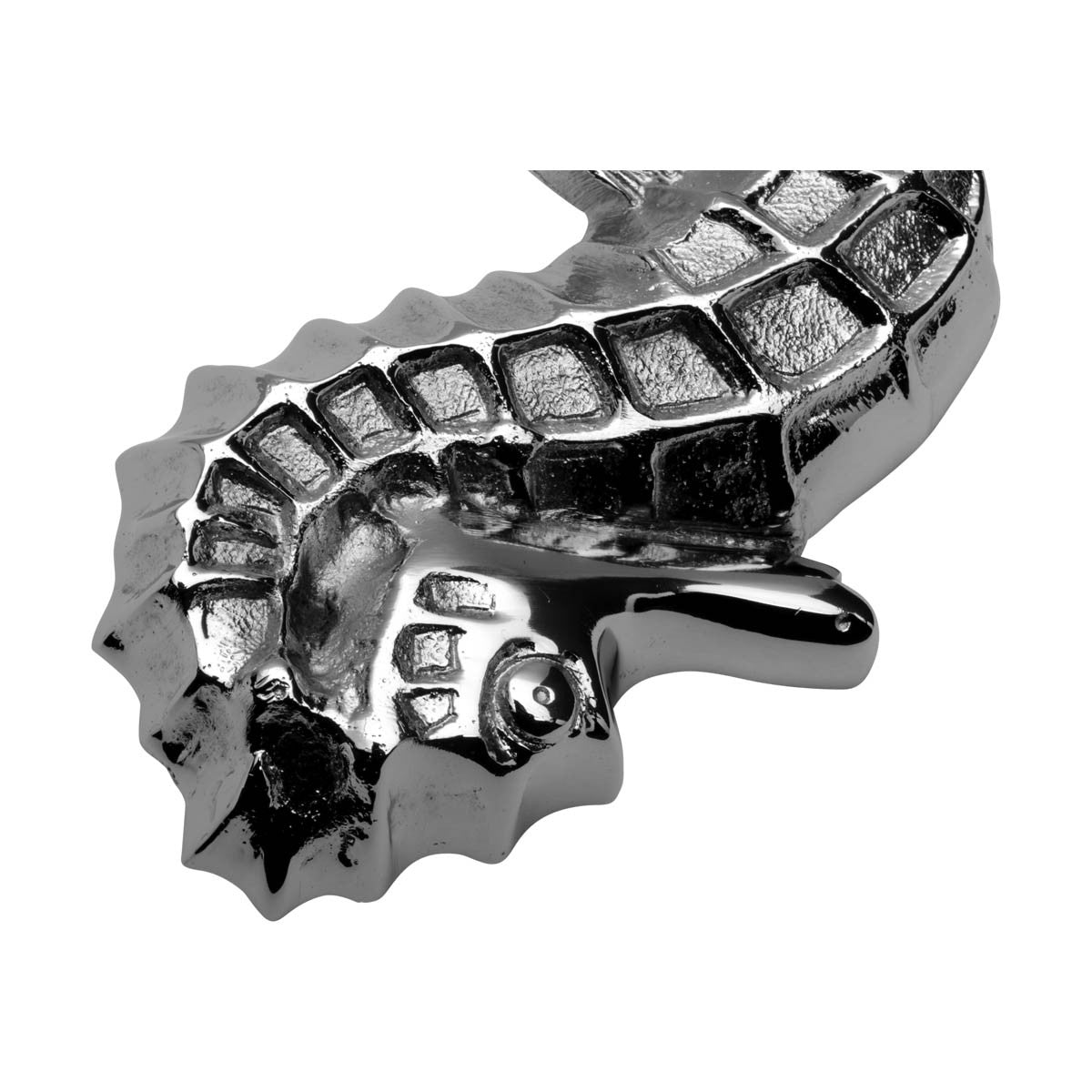 Chrome Solid Brass Vintage Door Knocker Sea Horse 6.5"H