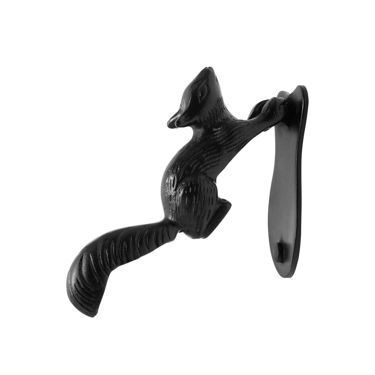 Door Knocker Black Cast Iron Squirrel 6 3/4" H x 2 1/8" W