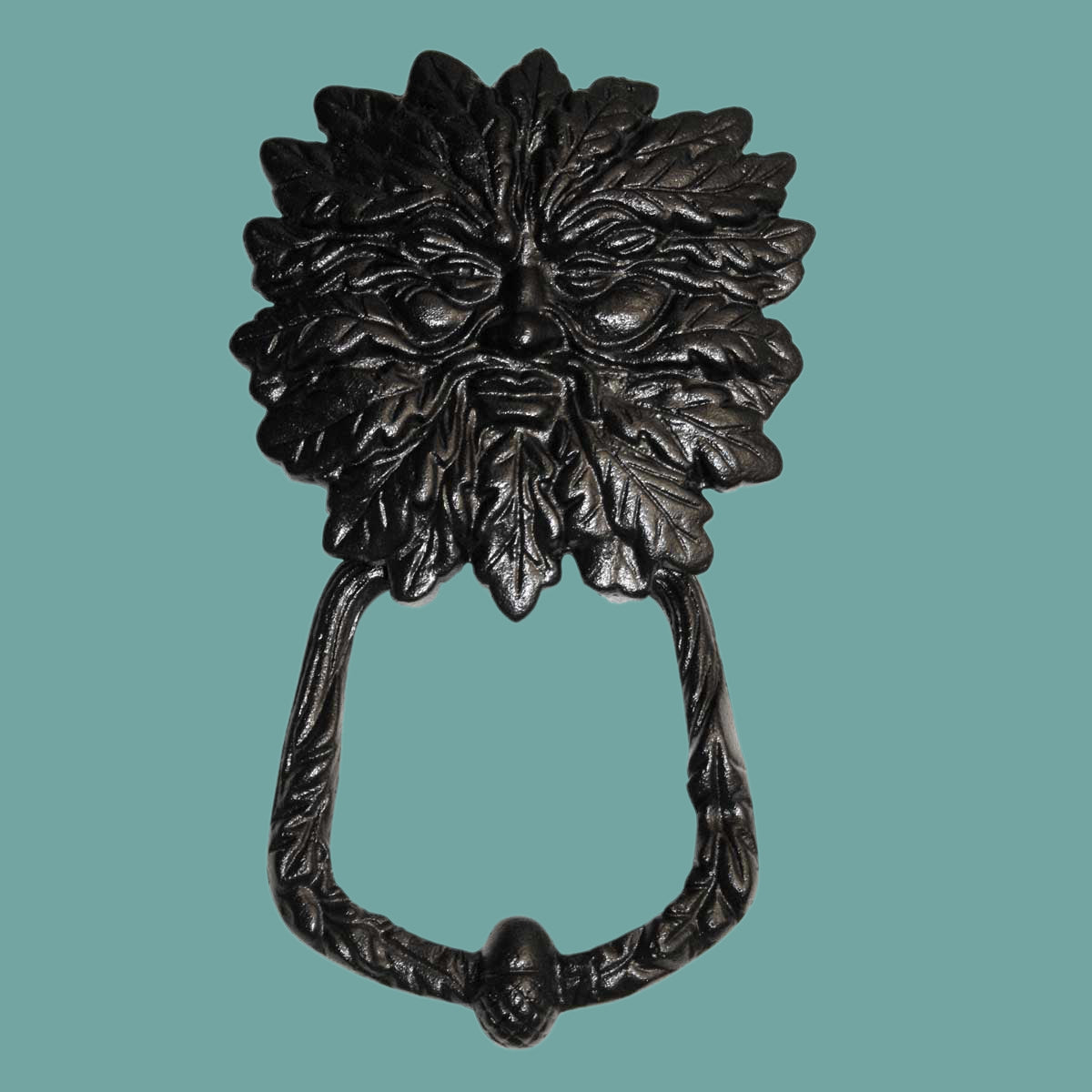 Door Knocker Black Cast Iron Warrior Man 7 3/8" H x 4 3/4 W