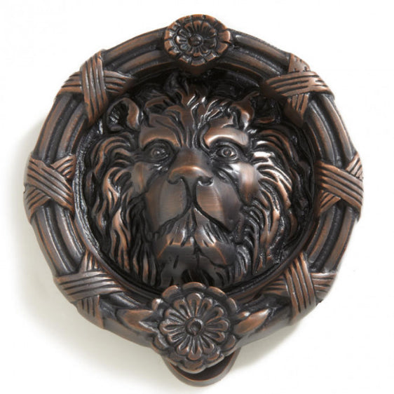 Felidae Lion Brass Door Knocker