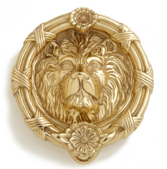 Felidae Lion Brass Door Knocker