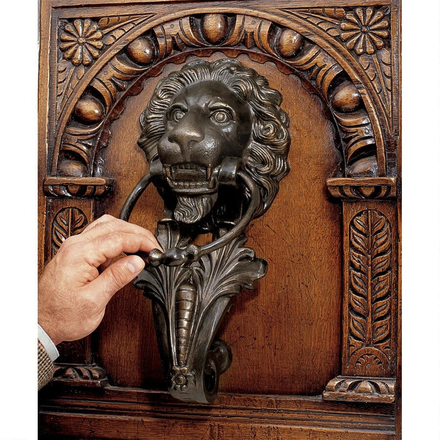 Grande Florentine Lion Authentic Foundry Iron Door Knocker