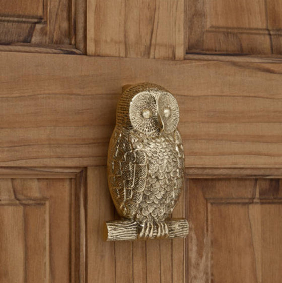 Owl Brass Door Knocker