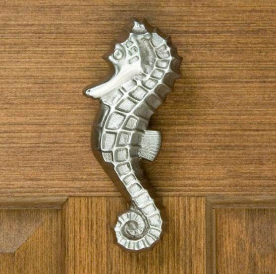 Seahorse Door Knocker - Brushed Nickel