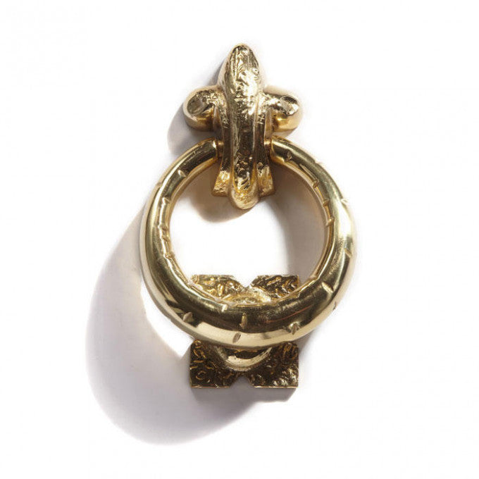 Solid Brass Elegant Ring Door Knocker