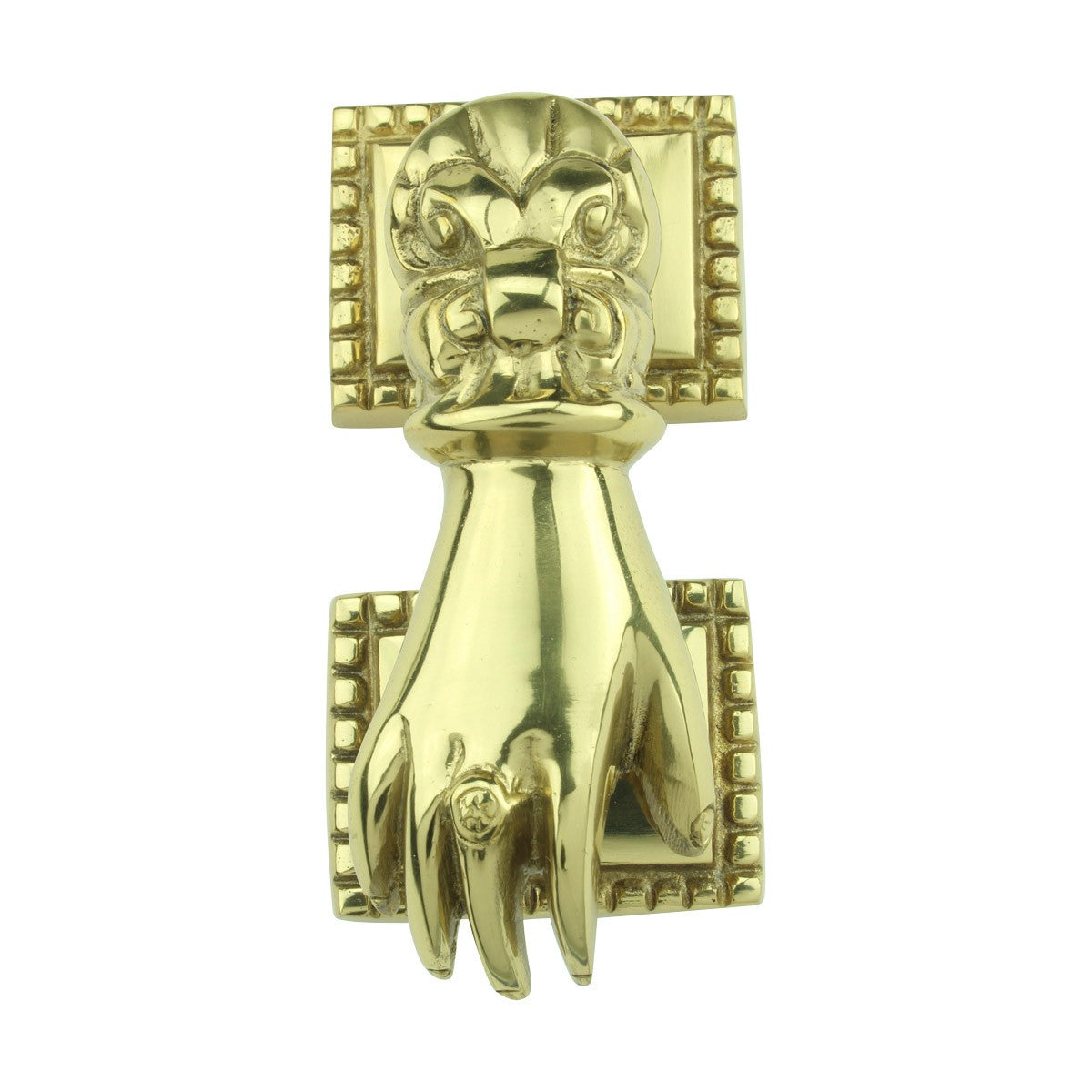 Solid Brass Victorian Door Knocker Ladies Woman Hand 4"H