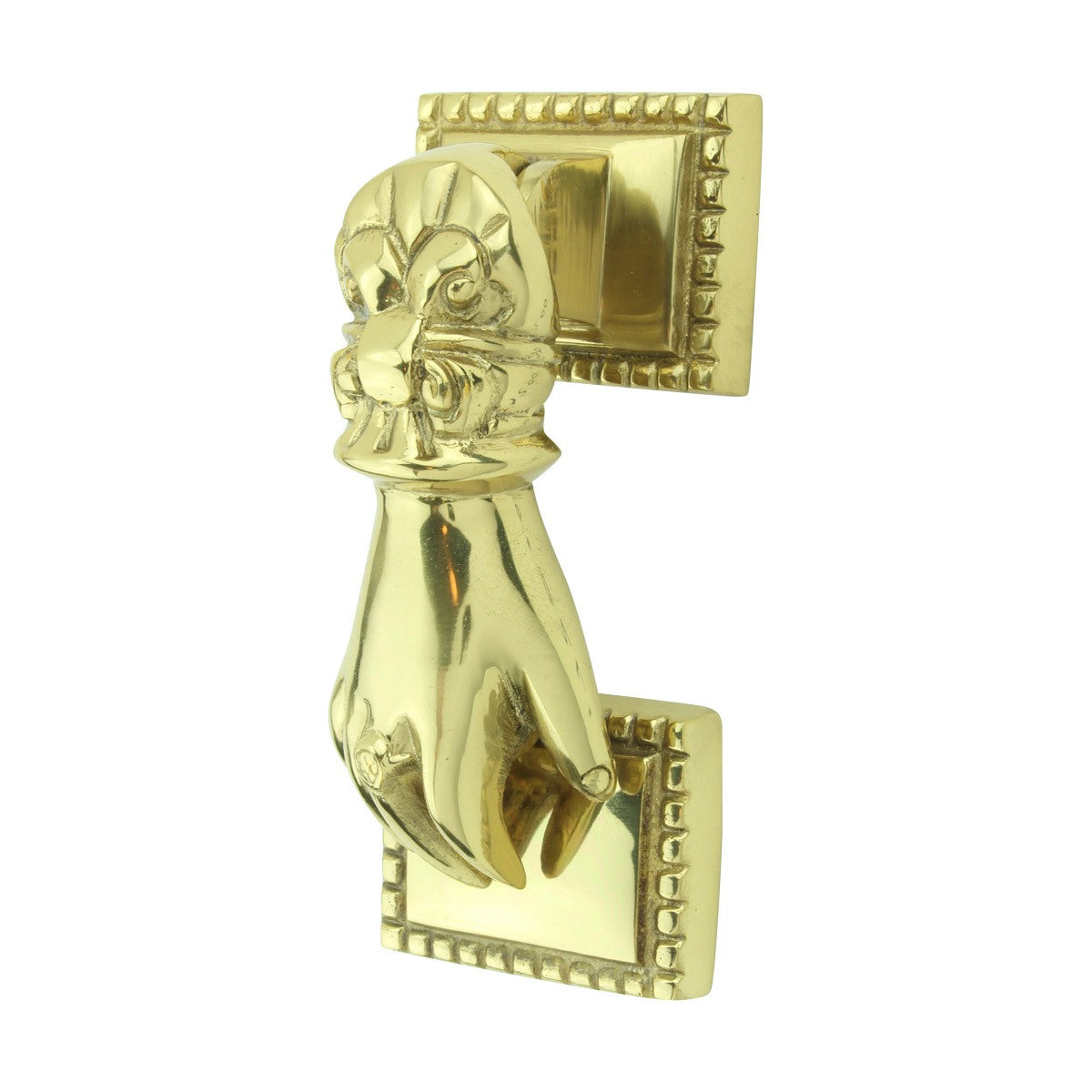 Solid Brass Victorian Door Knocker Ladies Woman Hand 4"H