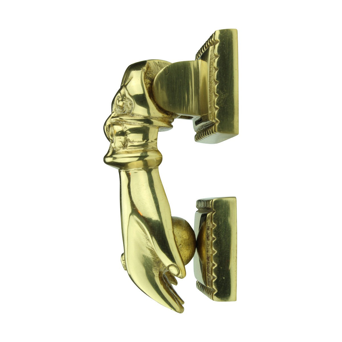 Solid Brass Victorian Door Knocker Ladies Woman Hand 4"H