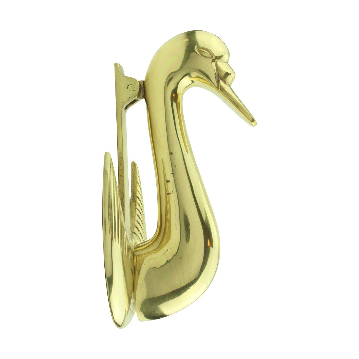 Solid Brass Victorian Door Knocker Swan Imperfect