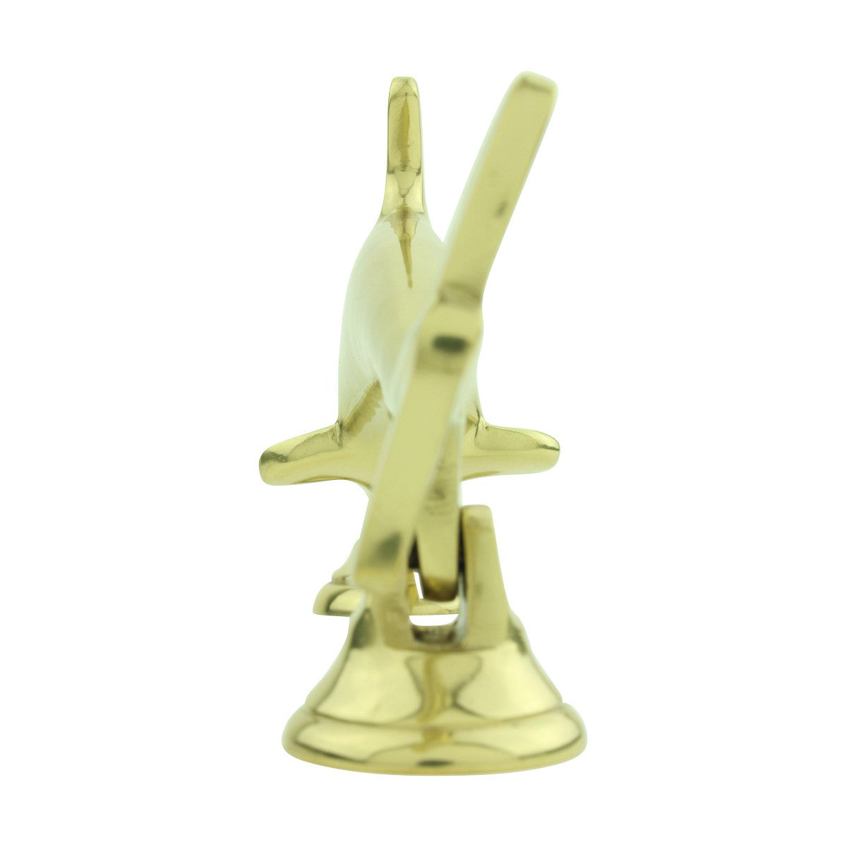 Solid Brass Vintage Dolphin Door Knocker Fish Flipper 8"H