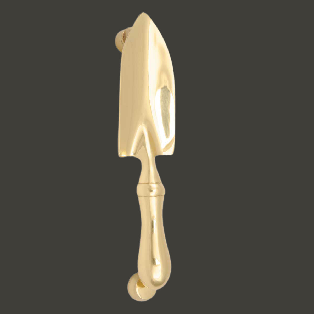 Solid Brass Vintage Door Knocker Garden Trowel 7"H