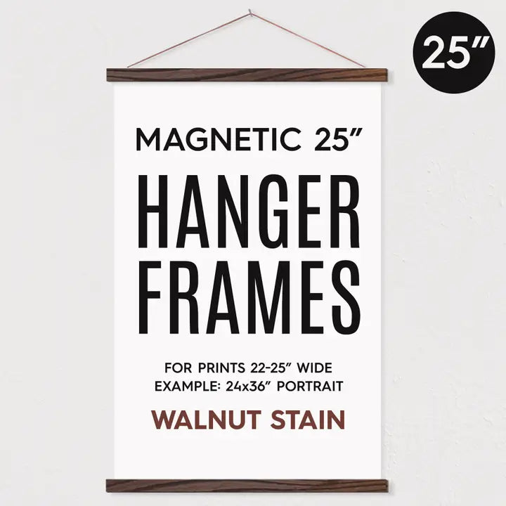 25" Magnetic Poster Hanger Frame For 24x36" Portrait Print