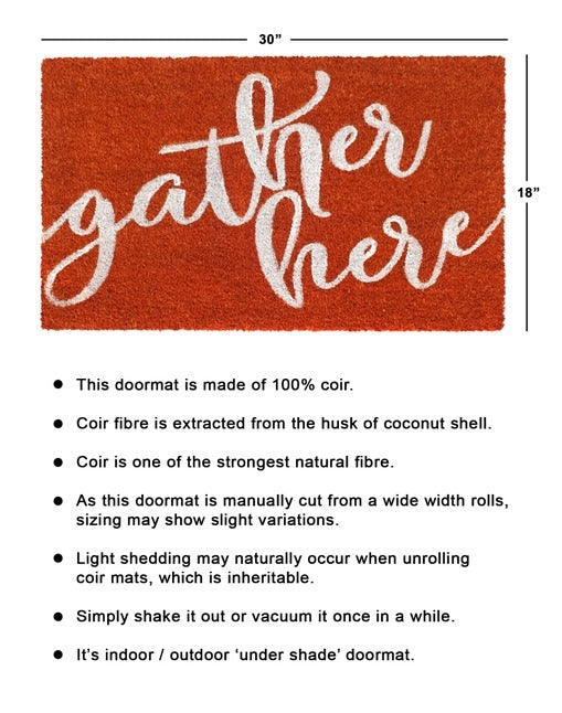 White Machine Tufted Gather Here Doormat