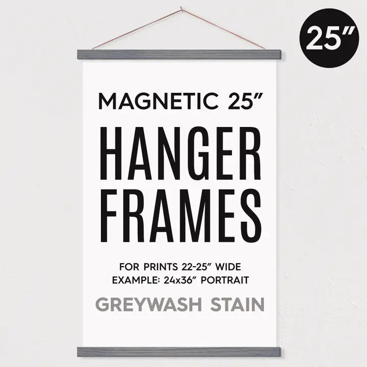 25" Magnetic Poster Hanger Frame For 24x36" Portrait Print