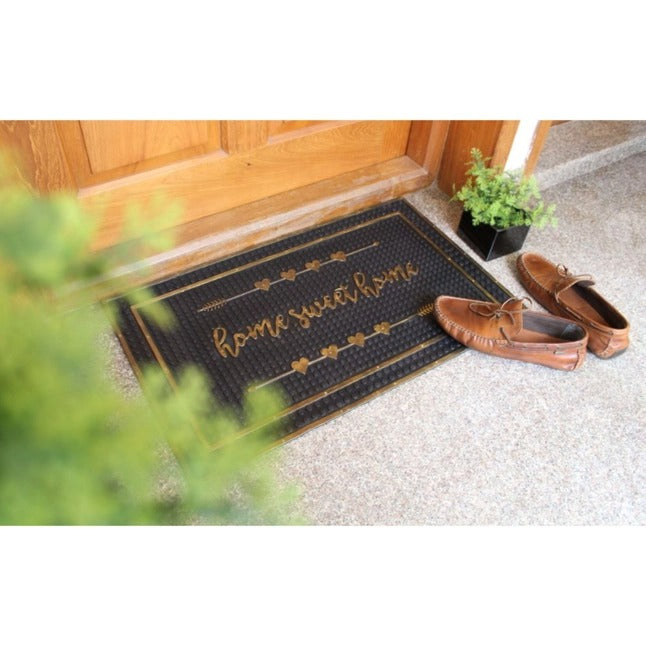 Home Sweet Home Hearts Rubber Doormat