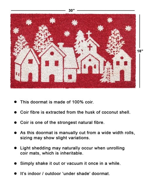 White Winter Homes Doormat