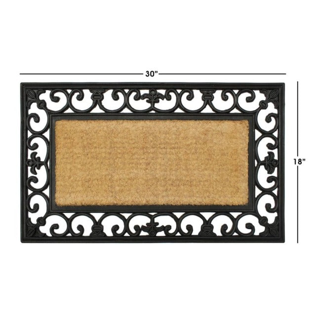 Moulded Rubber Coir Irongate Stripe Doormat