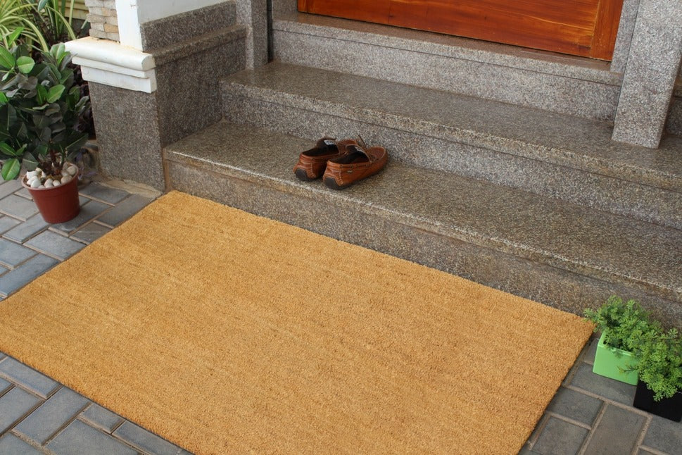 Natural Machine Tufted Plain Doormat