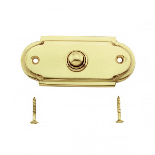 Wired Brass Door Bell Push Button 4" L