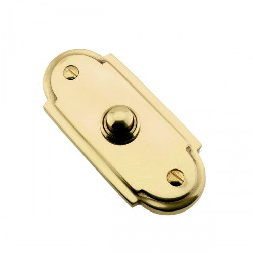 Wired Brass Door Bell Push Button 4" L