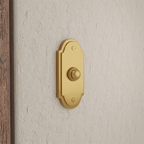 Wired Brass Door Bell Push Button 4" L