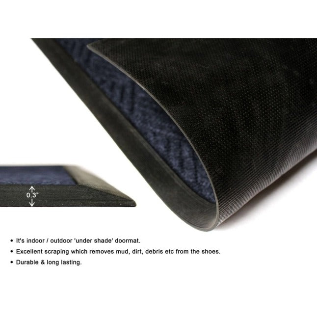 Dark Gray Cobalt Rubber Poly Doormat