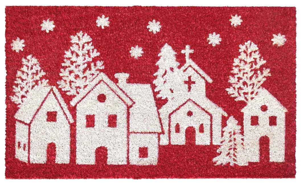 White Winter Homes Doormat