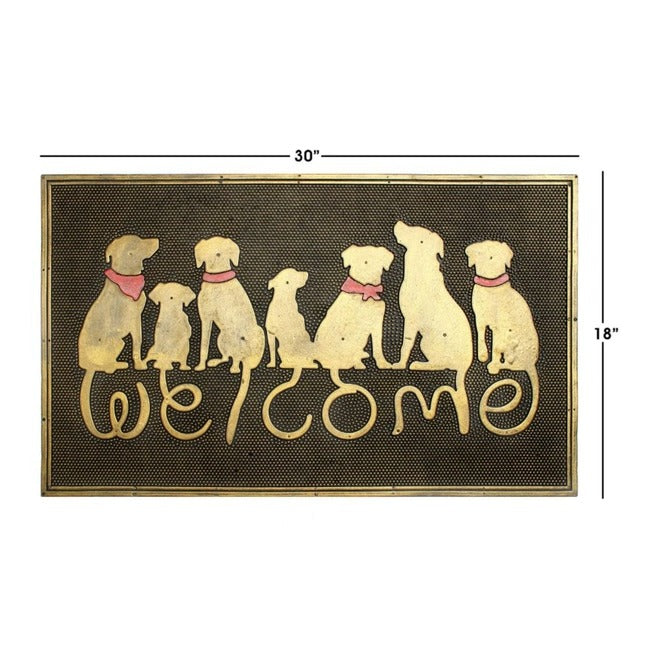 Moulded Dog Welcome Rubber Doormat