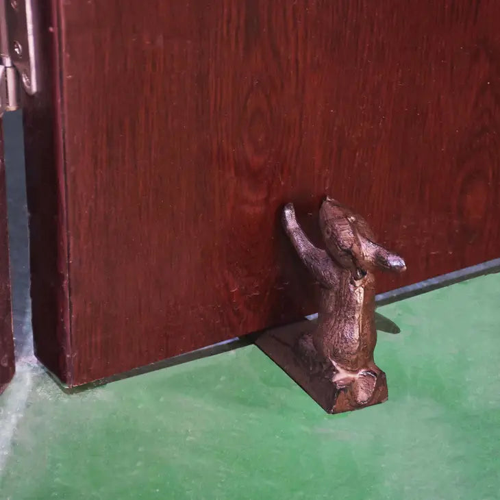 Decorative Mouse Statue Door Wedge or Stopper Antique Brown