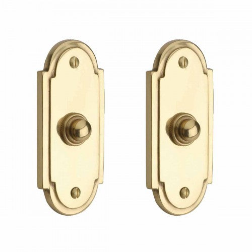 Wired Brass Door Bell Push Button 4" L