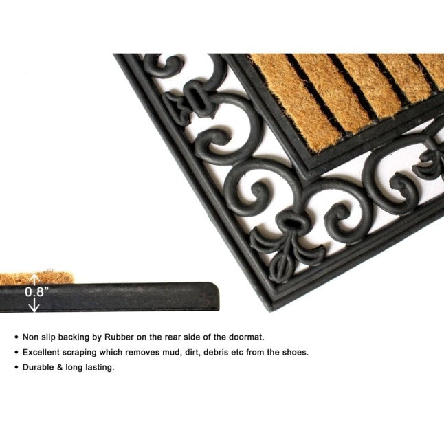 Rubber Coir Classic Irongate Rect Doormat