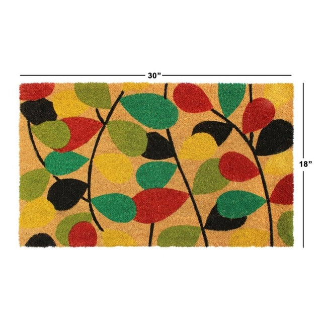 Red Colorful Vine Coir Doormat